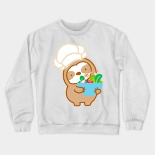 Cute Salad Chef Sloth Crewneck Sweatshirt